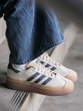 adidas Gazelle Bold Cream White / Night Indigo / Magic Beige